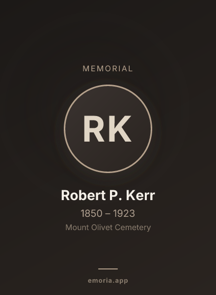 Memorial portrait of Robert P. Kerr