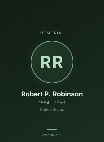 Memorial portrait of Robert P. Robinson