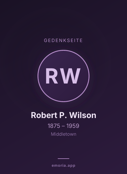 Gedenkportrait von Robert P. Wilson