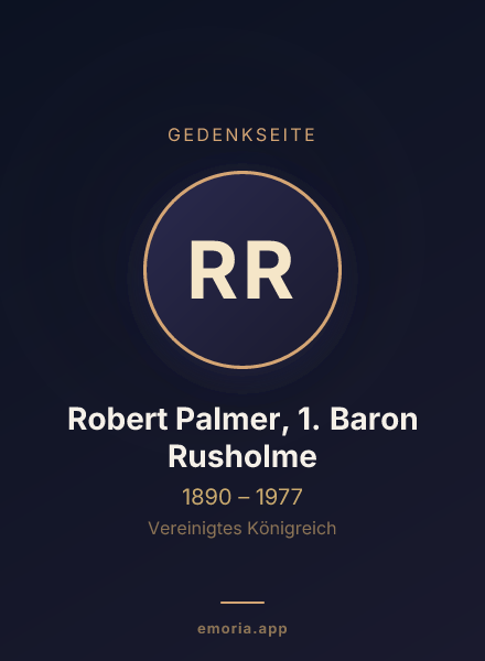 Gedenkportrait von Robert Palmer, 1. Baron Rusholme