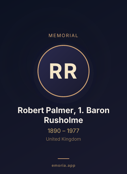 Memorial portrait of Robert Palmer, 1. Baron Rusholme