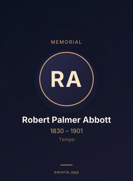 Memorial portrait of Robert Palmer Abbott