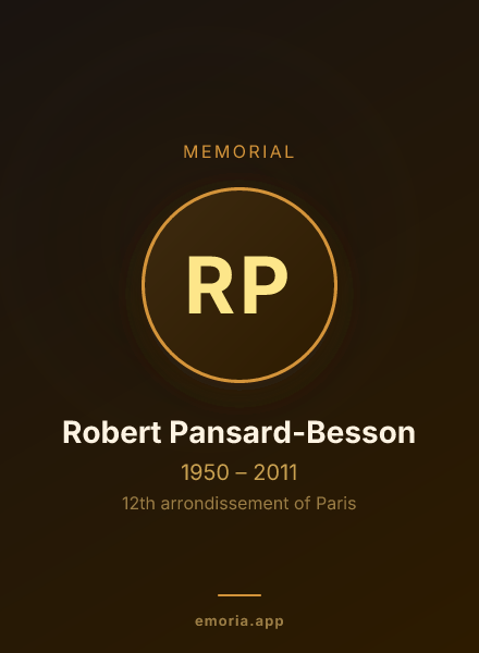 Memorial portrait of Robert Pansard-Besson