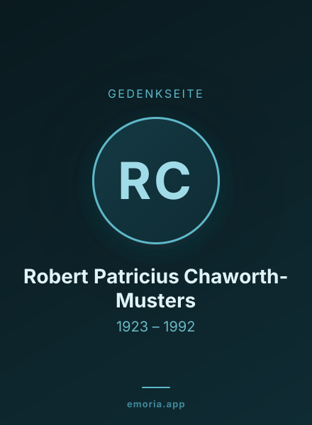 Gedenkportrait von Robert Patricius Chaworth-Musters