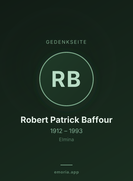 Gedenkportrait von Robert Patrick Baffour
