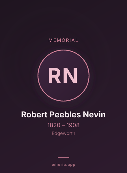 Memorial portrait of Robert Peebles Nevin