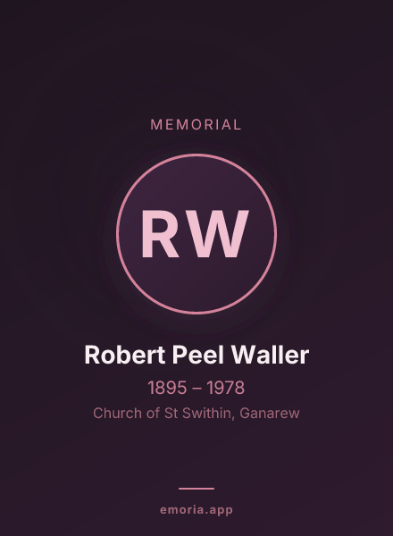 Memorial portrait of Robert Peel Waller