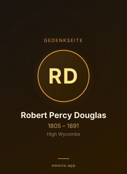 Gedenkportrait von Robert Percy Douglas