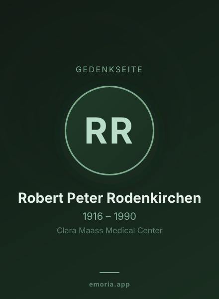 Gedenkportrait von Robert Peter Rodenkirchen