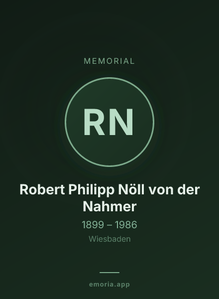 Memorial portrait of Robert Philipp Nöll von der Nahmer
