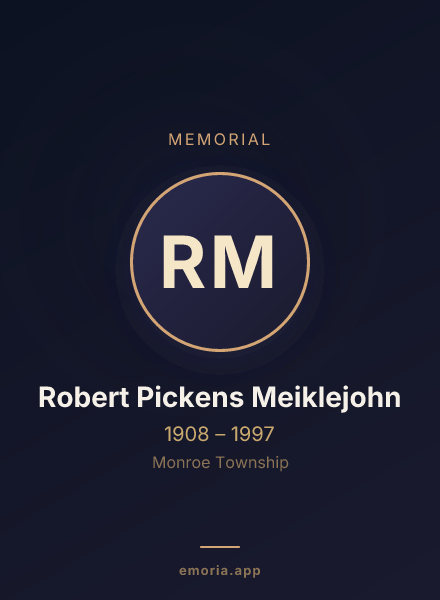Memorial portrait of Robert Pickens Meiklejohn