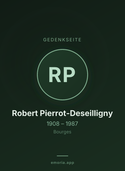 Gedenkportrait von Robert Pierrot-Deseilligny