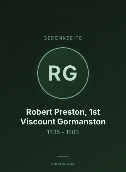 Gedenkportrait von Robert Preston, 1st Viscount Gormanston