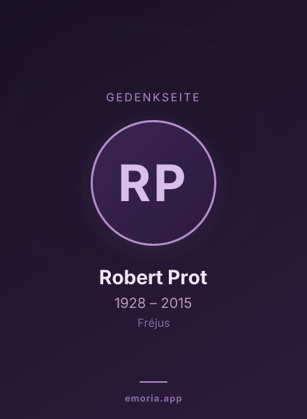 Gedenkportrait von Robert Prot