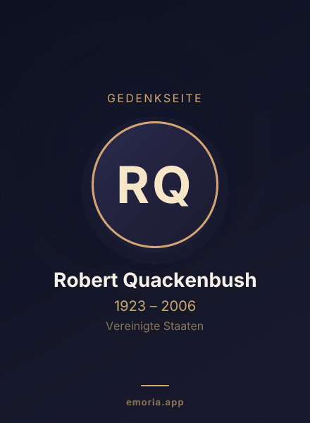 Gedenkportrait von Robert Quackenbush