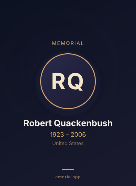 Memorial portrait of Robert Quackenbush