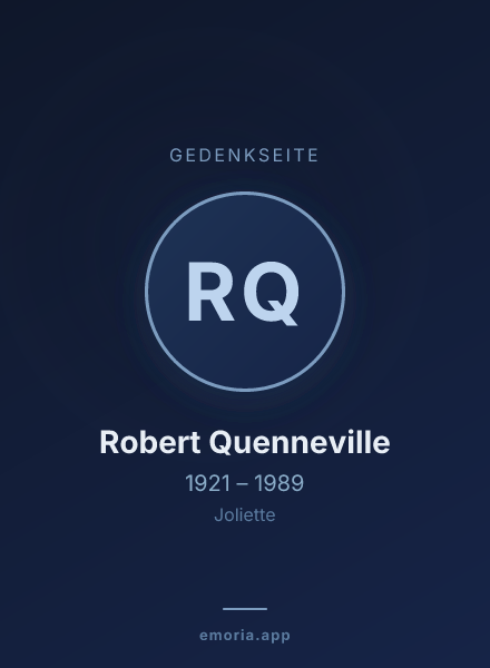 Gedenkportrait von Robert Quenneville