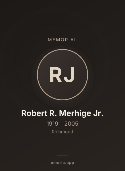 Memorial portrait of Robert R. Merhige Jr.