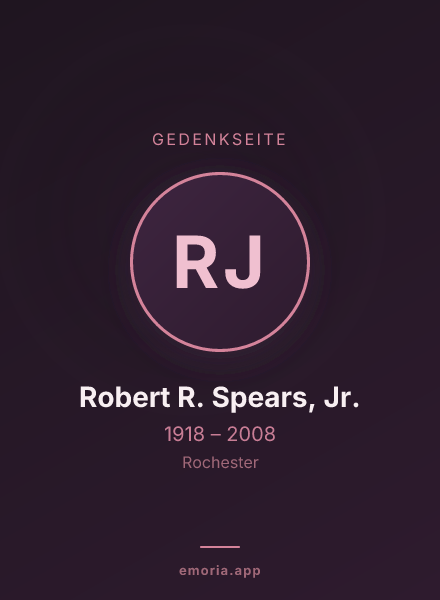 Gedenkportrait von Robert R. Spears, Jr.