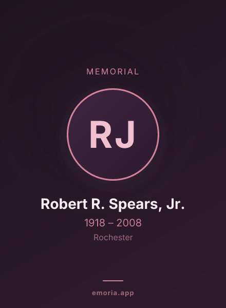 Memorial portrait of Robert R. Spears, Jr.