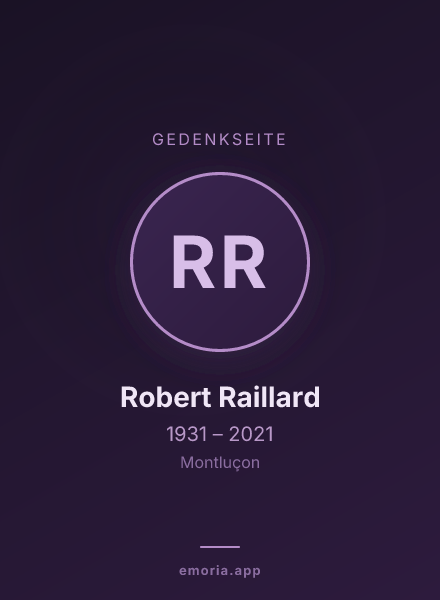 Gedenkportrait von Robert Raillard