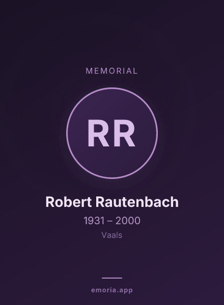 Memorial portrait of Robert Rautenbach