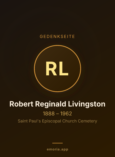 Gedenkportrait von Robert Reginald Livingston