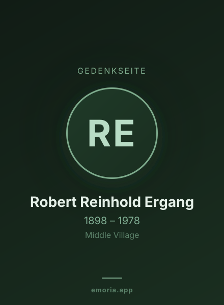 Gedenkportrait von Robert Reinhold Ergang