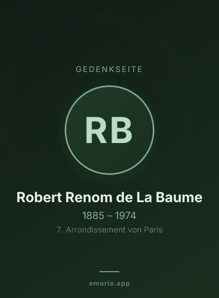 Gedenkportrait von Robert Renom de La Baume