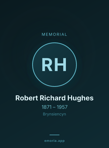 Memorial portrait of Robert Richard Hughes