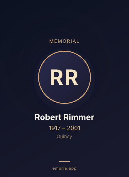 Memorial portrait of Robert Rimmer