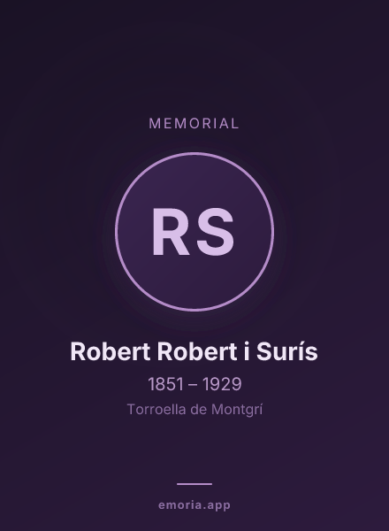 Memorial portrait of Robert Robert i Surís