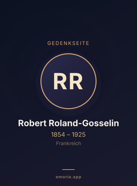 Gedenkportrait von Robert Roland-Gosselin