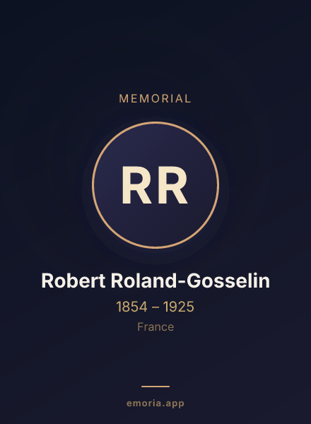 Memorial portrait of Robert Roland-Gosselin