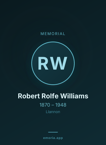 Memorial portrait of Robert Rolfe Williams