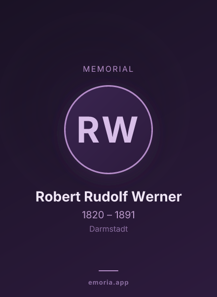 Memorial portrait of Robert Rudolf Werner