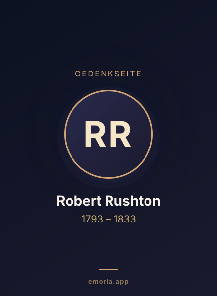 Gedenkportrait von Robert Rushton