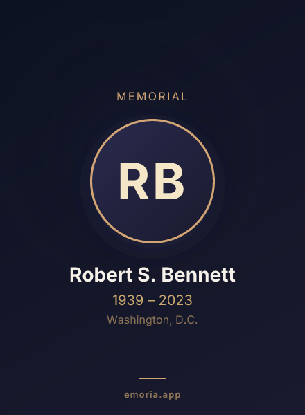 Memorial portrait of Robert S. Bennett