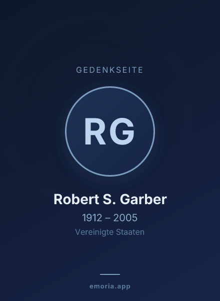 Gedenkportrait von Robert S. Garber