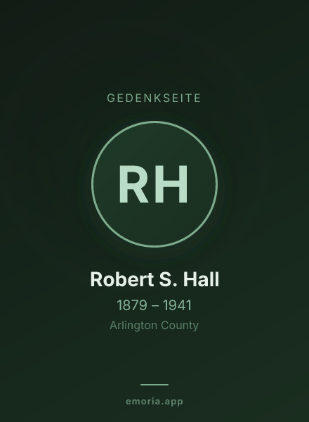 Gedenkportrait von Robert S. Hall