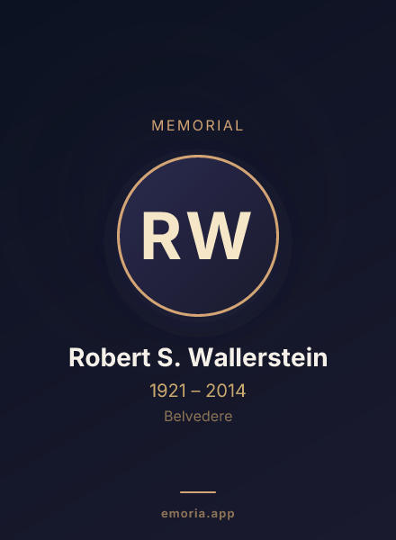 Memorial portrait of Robert S. Wallerstein
