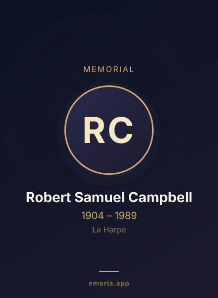 Memorial portrait of Robert Samuel Campbell