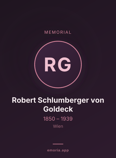 Memorial portrait of Robert Schlumberger von Goldeck