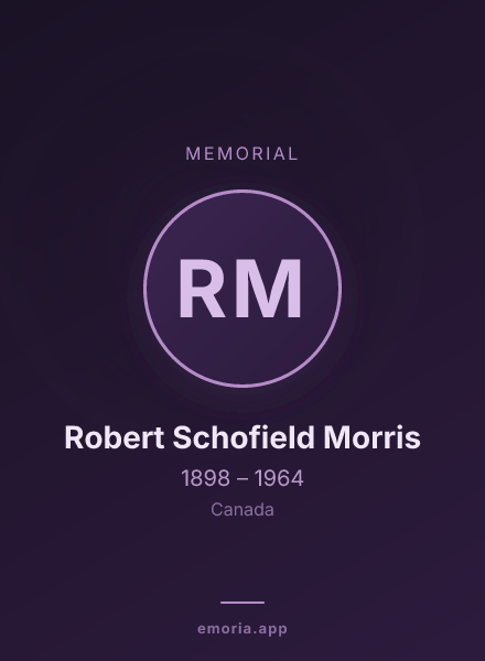 Memorial portrait of Robert Schofield Morris