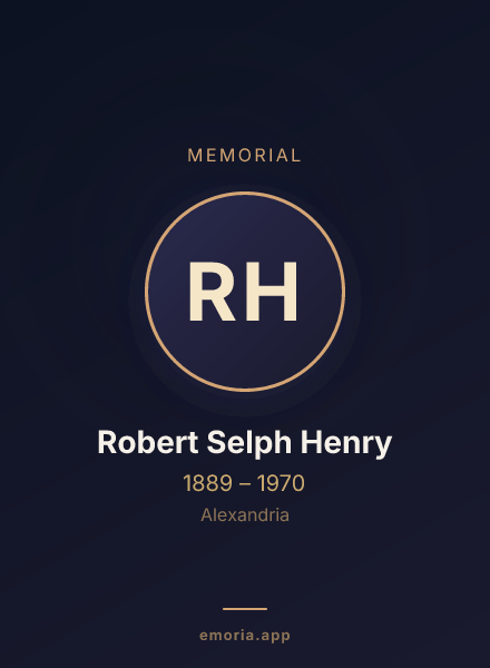 Memorial portrait of Robert Selph Henry