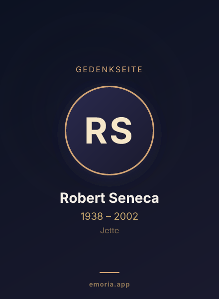 Gedenkportrait von Robert Seneca