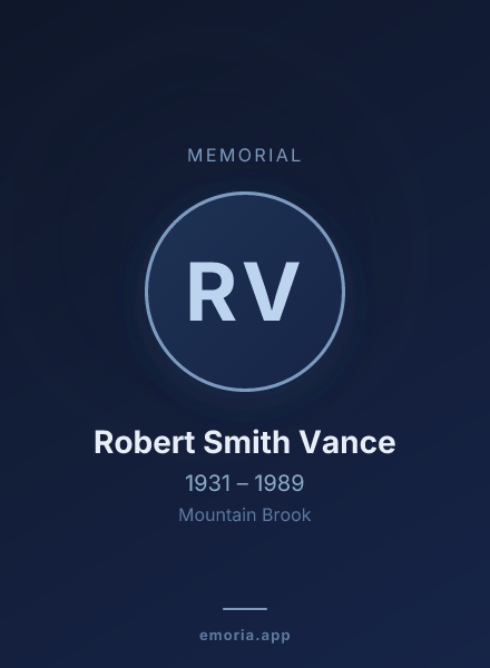 Memorial portrait of Robert Smith Vance