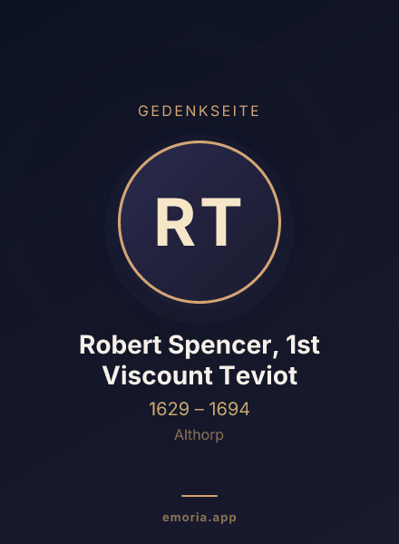 Gedenkportrait von Robert Spencer, 1st Viscount Teviot