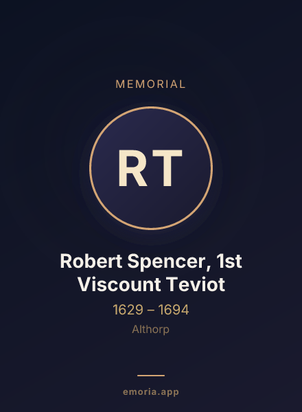 Memorial portrait of Robert Spencer, 1st Viscount Teviot