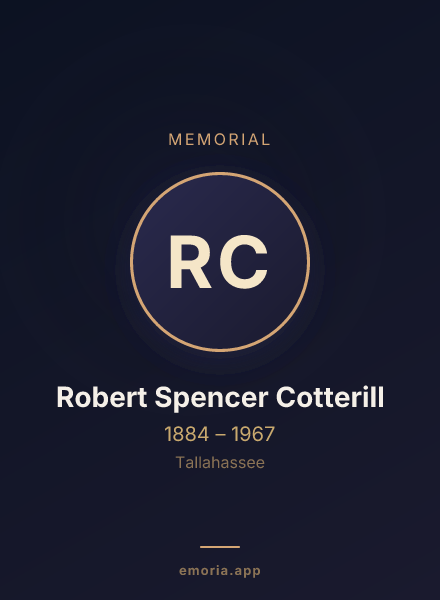 Memorial portrait of Robert Spencer Cotterill